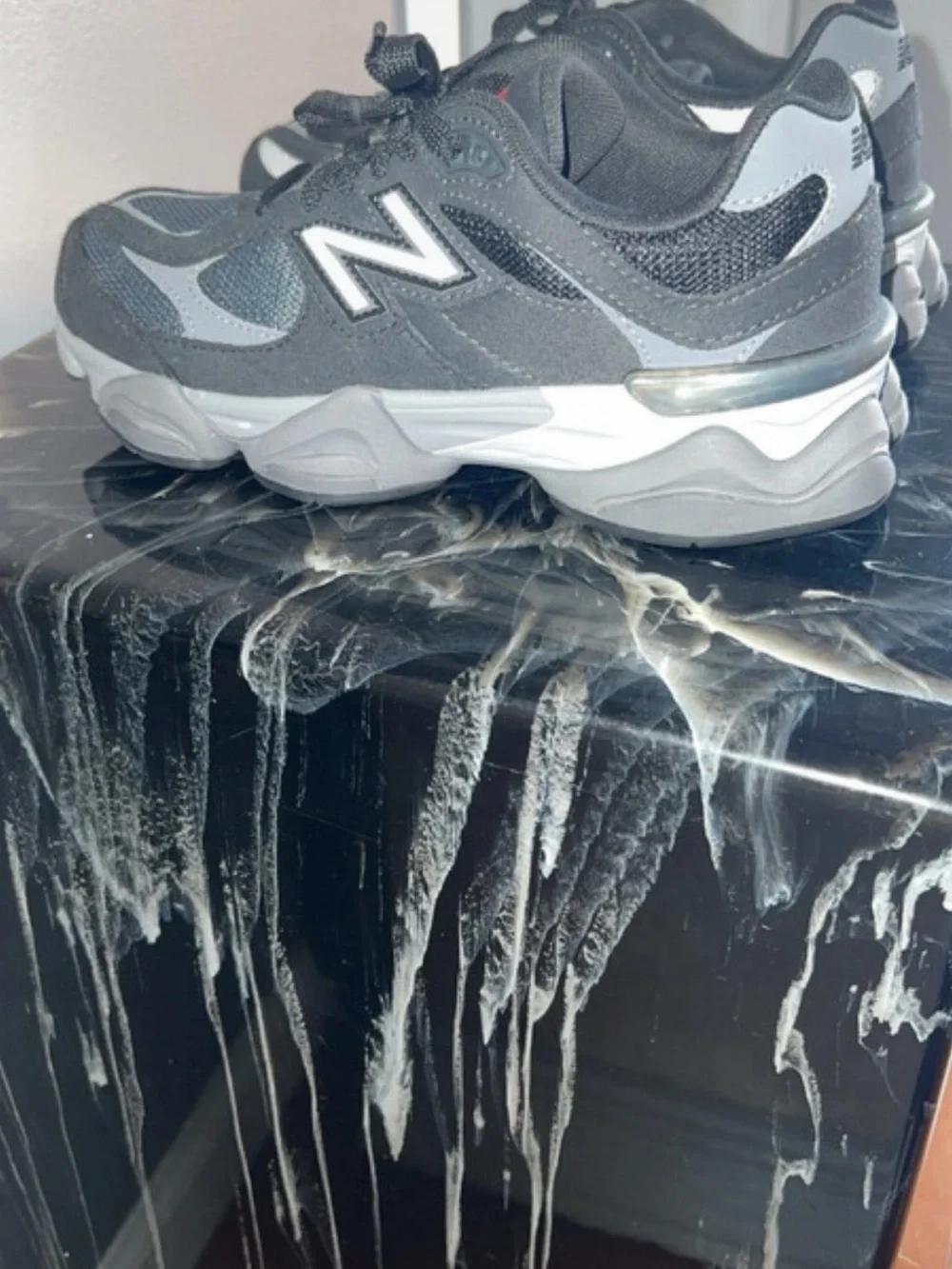 Women New Balance Gray and White Sneakers